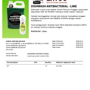 Sabun Pencuci Pinggan Mangkuk (Dishwash Lime) 25KG - Image 4