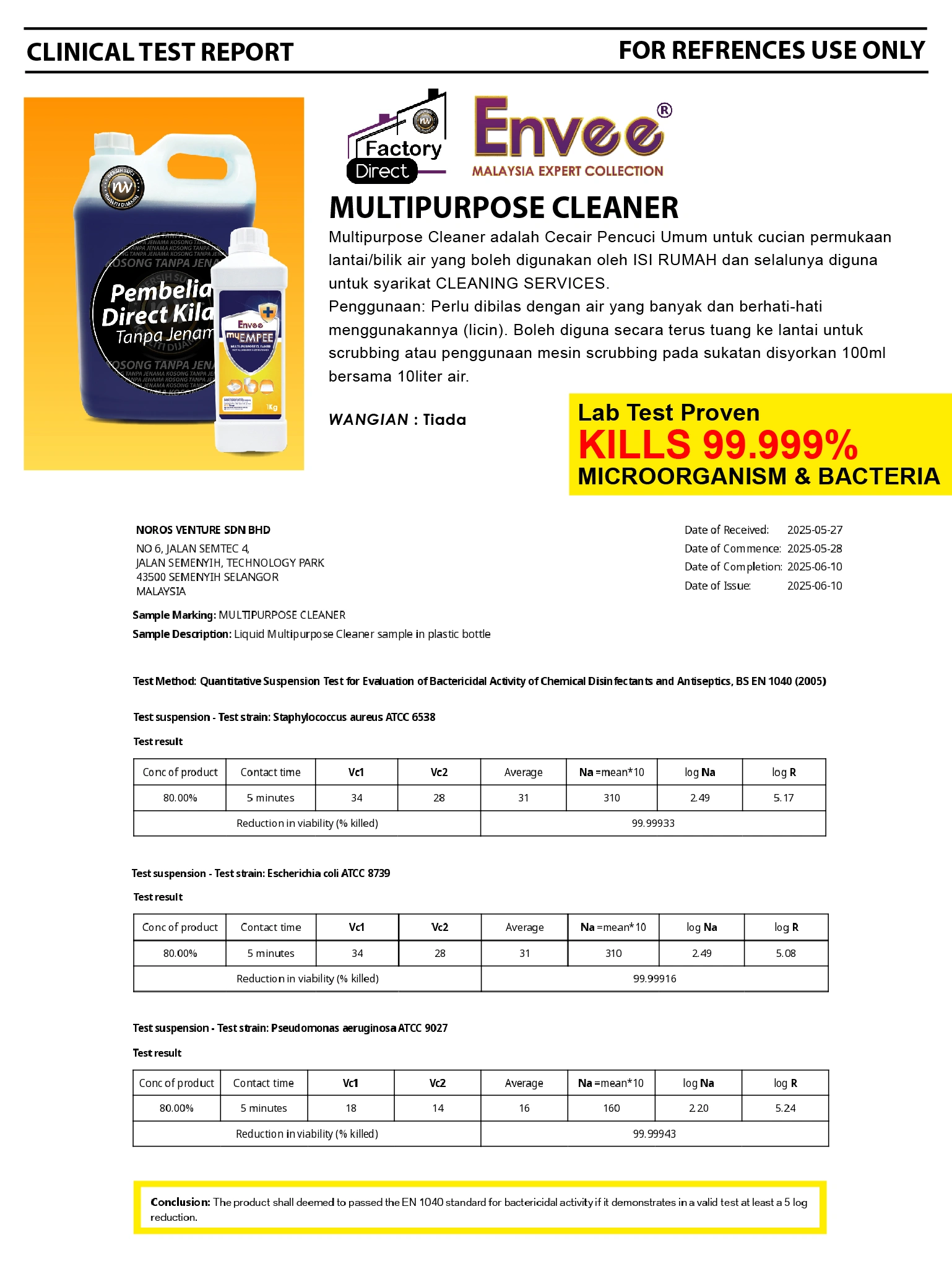 LABTEST-MULTIPURPOSE CLEANER-TEST PROVEN KILLS 99.999%-01